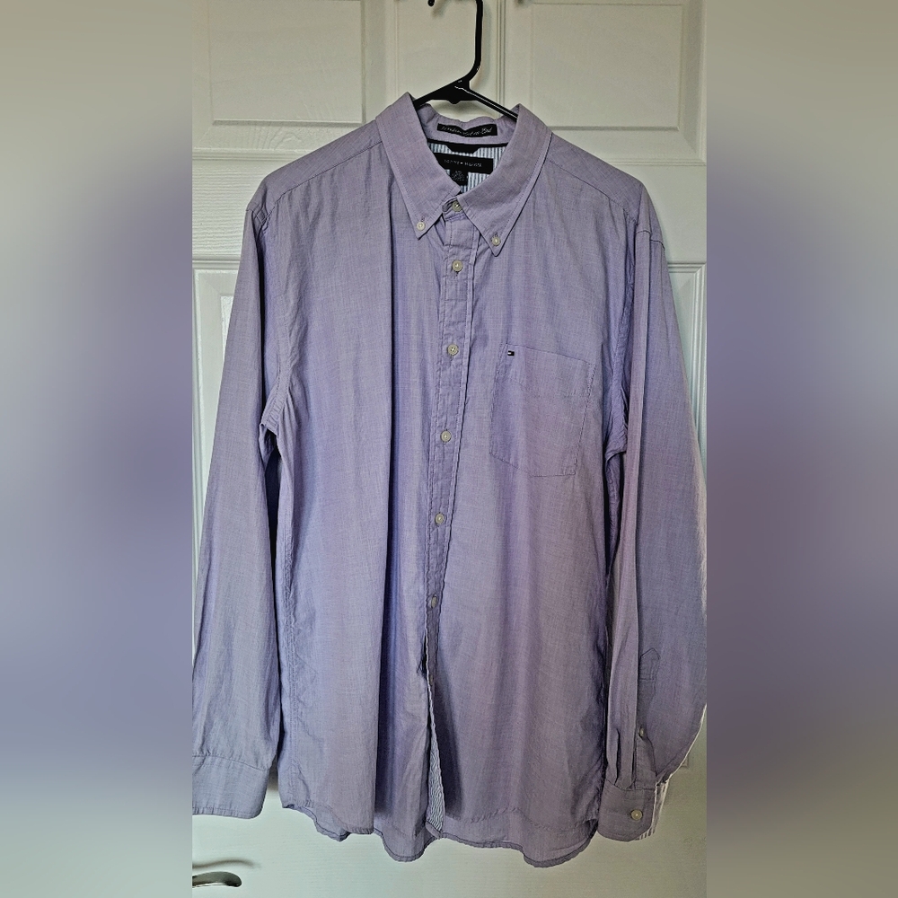 FREE SHIPPING Tommy Hilfiger Men's Purple Shirt
